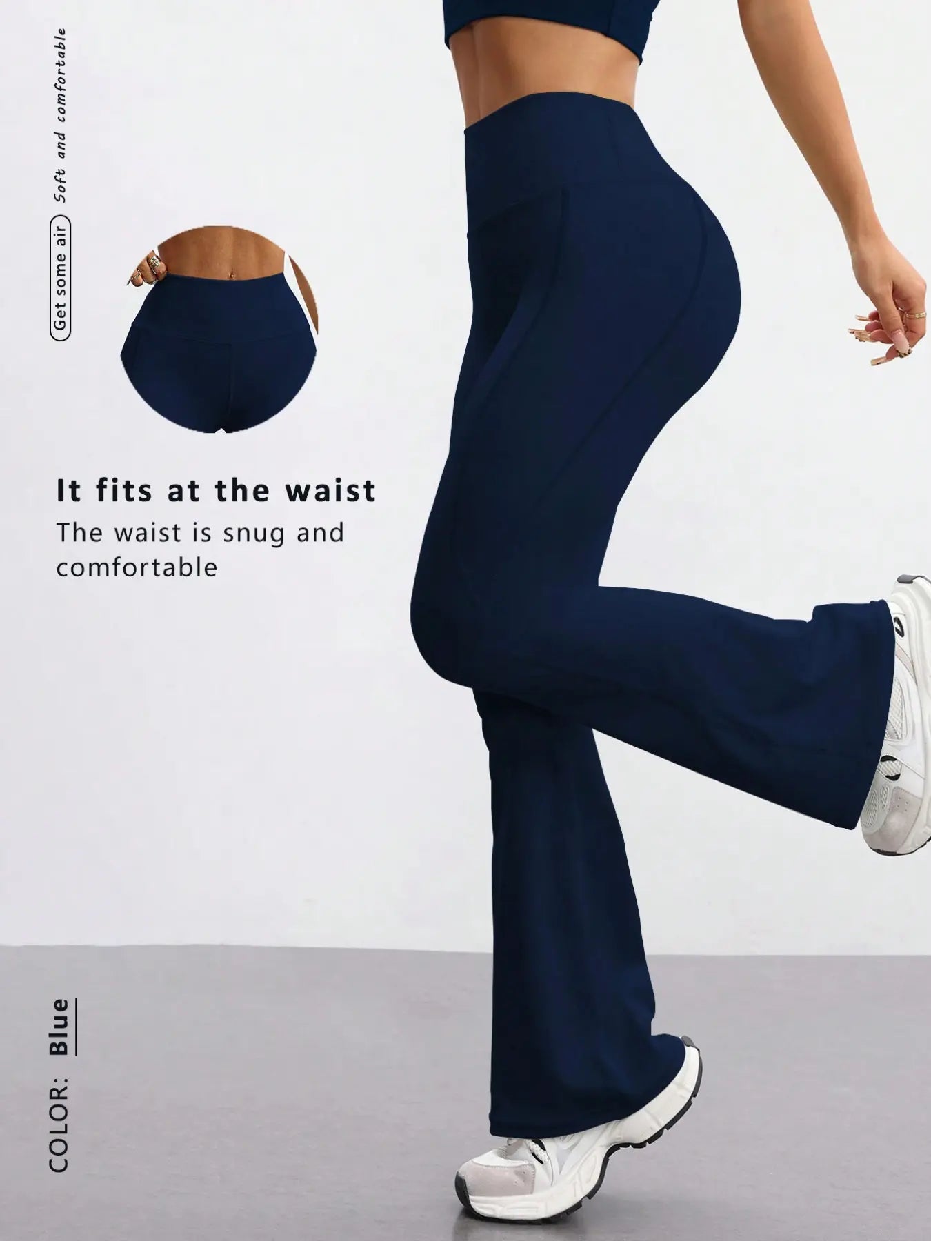 Women'S Yoga Sport Pants, High Waist Slim Fit Bell Bottoms, High Rise Leggings, Quick-Dry Stretch Fabric, Fashionable and Versatile, Suitable for Various Occasions, Activewear Bottoms