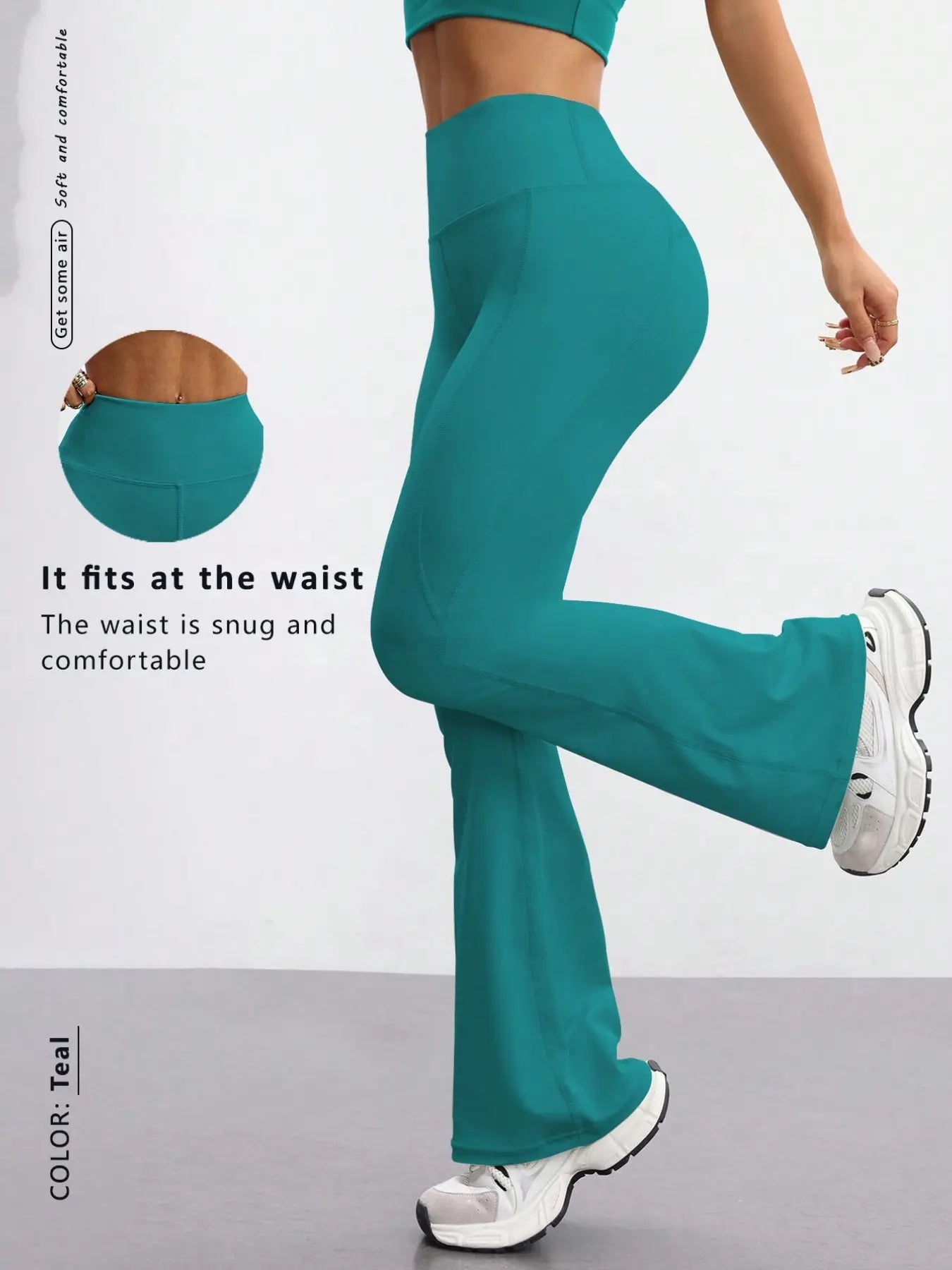 Women'S Yoga Sport Pants, High Waist Slim Fit Bell Bottoms, High Rise Leggings, Quick-Dry Stretch Fabric, Fashionable and Versatile, Suitable for Various Occasions, Activewear Bottoms