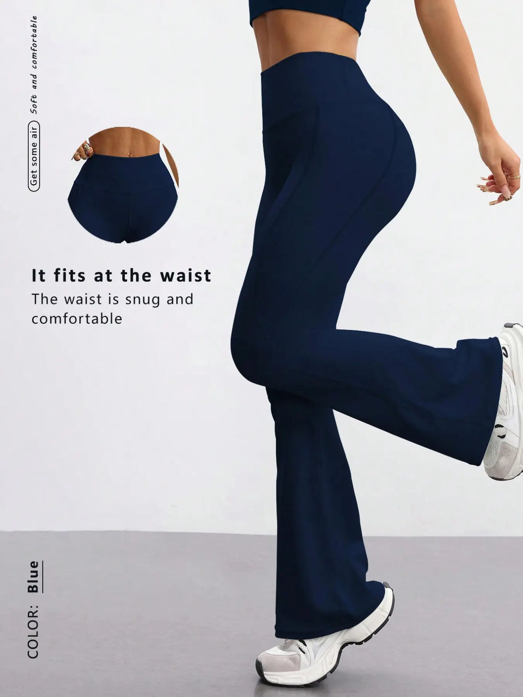 Women'S Yoga Sport Pants, High Waist Slim Fit Bell Bottoms, High Rise Leggings, Quick-Dry Stretch Fabric, Fashionable and Versatile, Suitable for Various Occasions, Activewear Bottoms