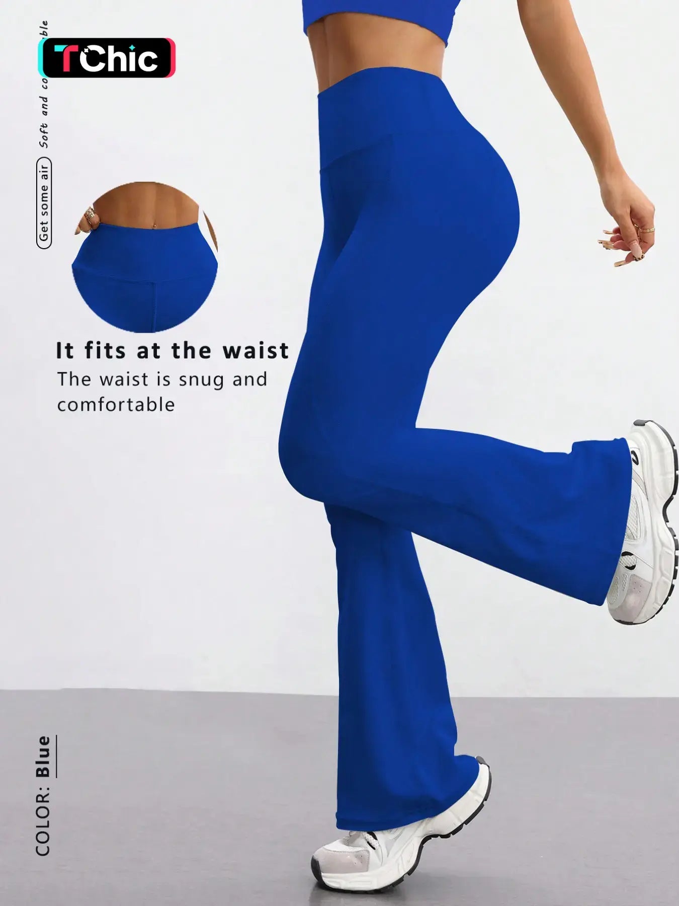 Women'S Yoga Sport Pants, High Waist Slim Fit Bell Bottoms, High Rise Leggings, Quick-Dry Stretch Fabric, Fashionable and Versatile, Suitable for Various Occasions, Activewear Bottoms