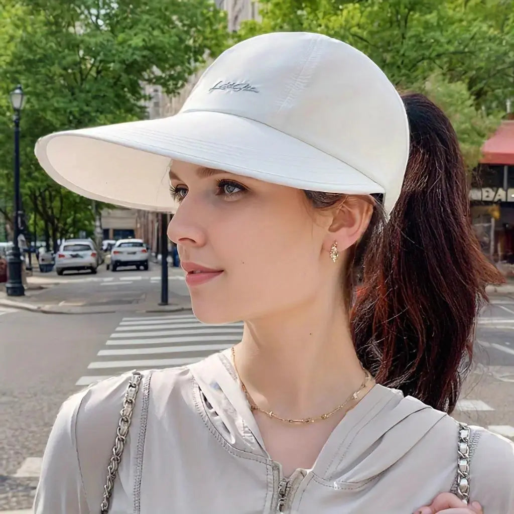2-Pack UPF Sun Protection Baseball Hat for Men and Women - Lightweight, Adjustable Velcro Closure, Wide Brim Outdoor Sports Hat, All-Season Elastic Design (White/Gray/Black)