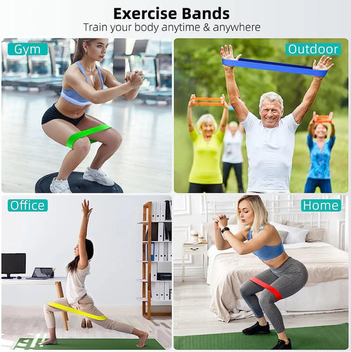 5-Pack Resistance Bands for Working Out, Elastic Exercise Bands with 5 Resistance Levels, Workout Bands for Strength Training, Stretching, Yoga, Pilates, Home Gym, Travel Fitness for Women and Men,Summerwins