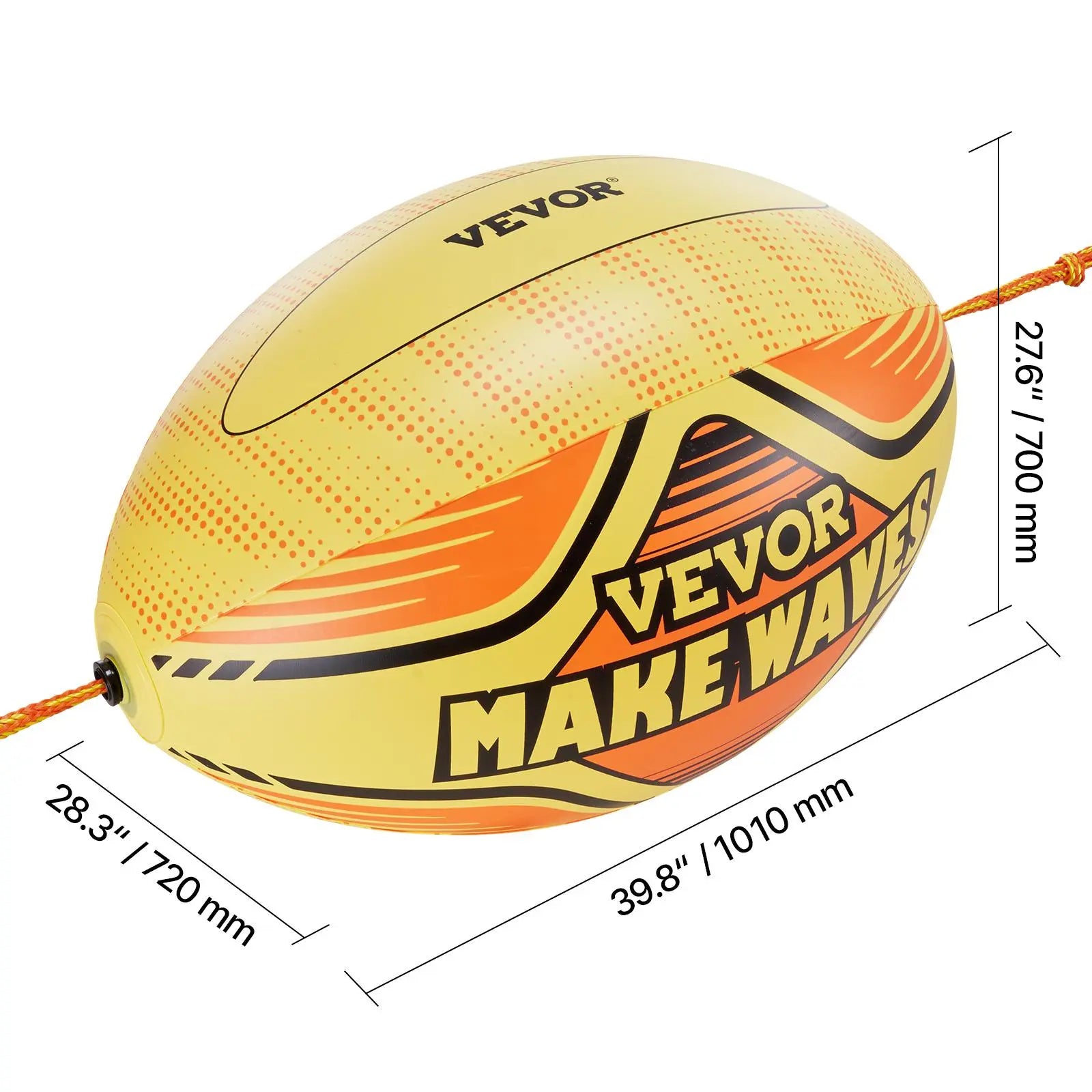 【Fathersdaygift】Vevor Booster Ball, Towable Tube Rope Performance Ball, Thickened PVC Inflatable Booster Balls for Boating and Water Sports - with High Tensile Strength Rope and Speed Safety Valve