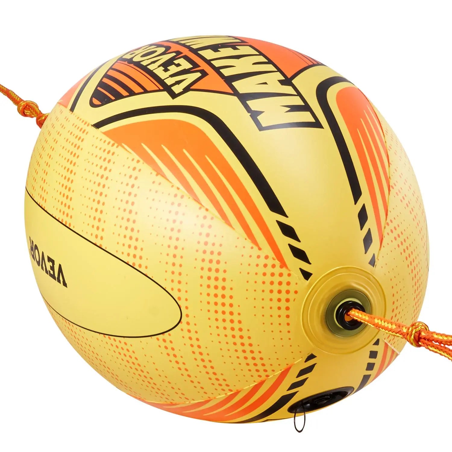 【Fathersdaygift】Vevor Booster Ball, Towable Tube Rope Performance Ball, Thickened PVC Inflatable Booster Balls for Boating and Water Sports - with High Tensile Strength Rope and Speed Safety Valve